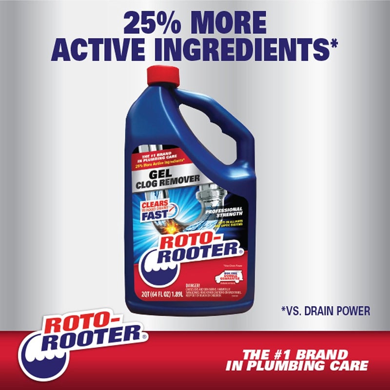 ROTO-ROOTER 351403 Gel Clog Remover Drain Cleaner, 32 oz - Image 2